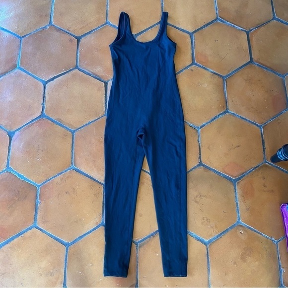 Electric and Rose Fitted Bodysuit Jumpsuit In Onyx Black Size Small S USA Made - Picture 1 of 7